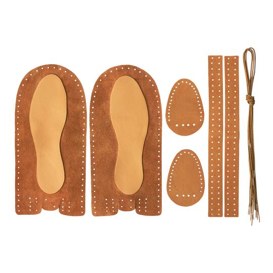 6 Pack: Leather Moccasin Craft Kit by ArtMinds™